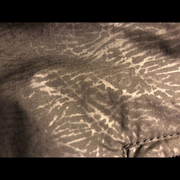 VTG 80’s Emmegi Black Printed Ski Snow Pant Sz. XS Zip Pockets Cozy Warm - Picture 5 of 5